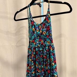American apparel floral halter jersey dress M medium